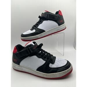 Phat Farm Mid Top Strap Sneakers Black White Red Mens Size 11 Streetwear